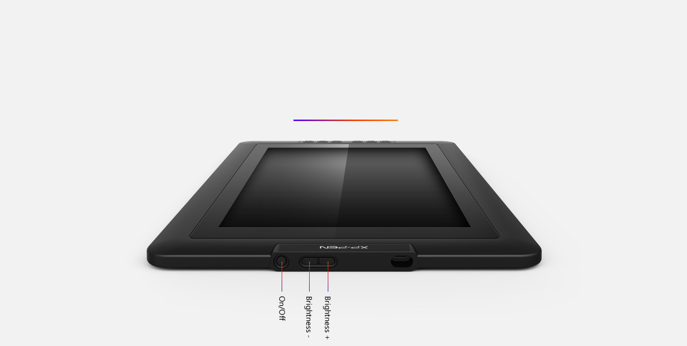  Artist 15.6 animation tablet features an easily accessible brightness adjustment button 