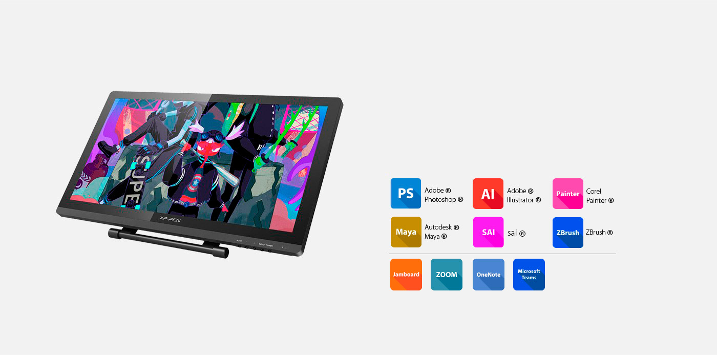  Drawing on the Artist 22 Pro pen tablet monitor 