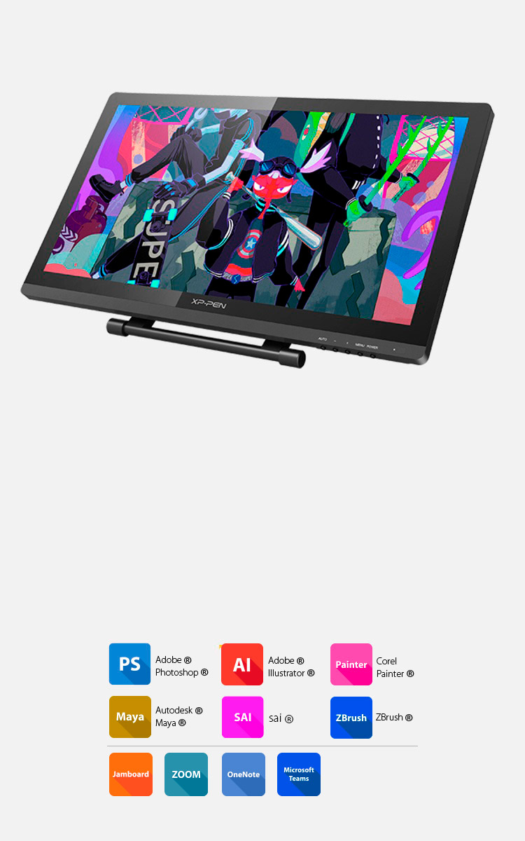  Drawing on the Artist 22 Pro pen tablet monitor 